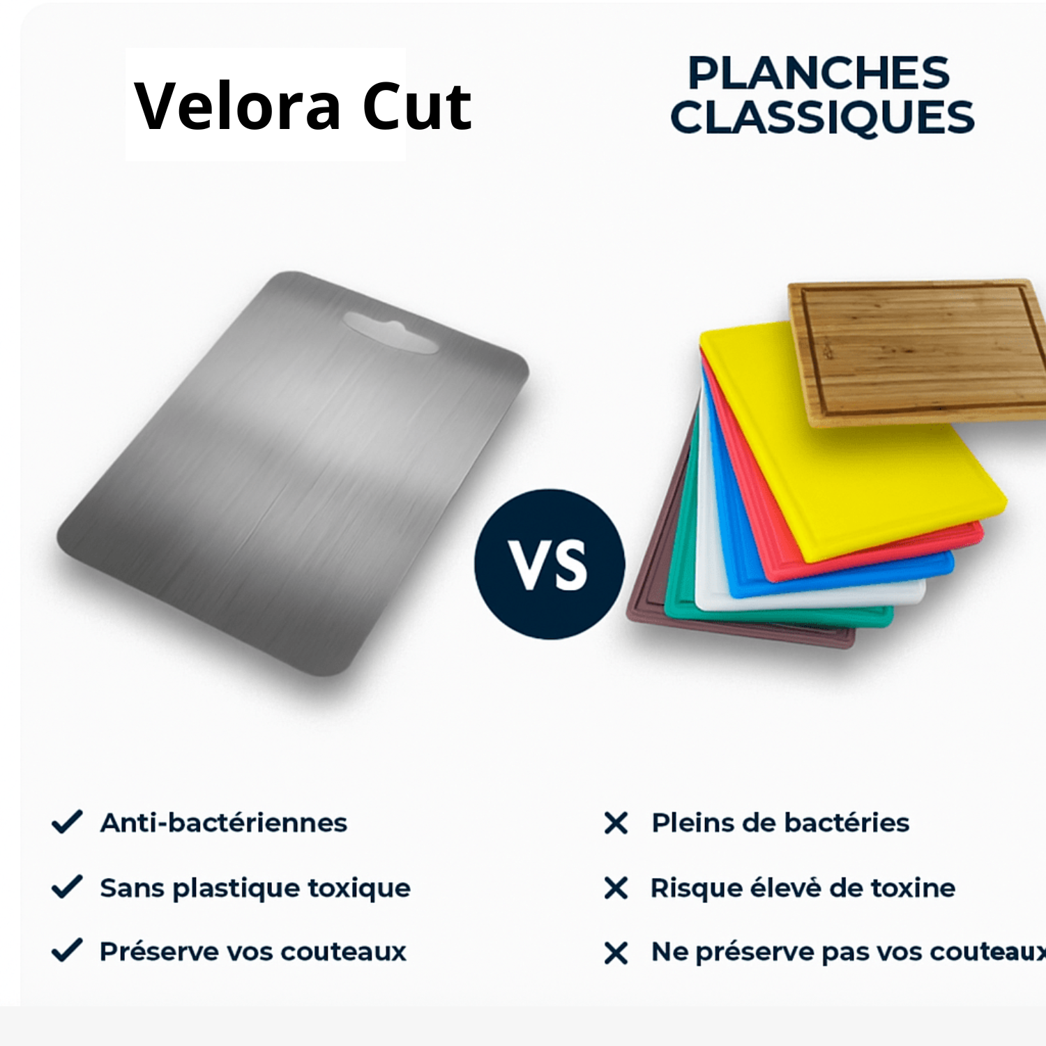 Velora Cut™- Planche à découper en titane